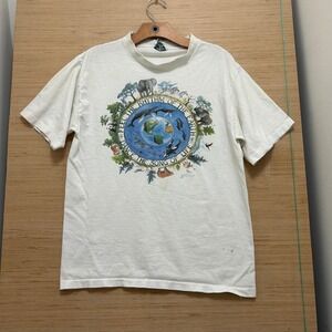 Vintage Earthly Concerns Museum of Science Boston T-Shirt White Large 90s USA